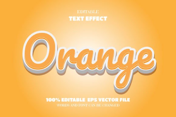 Orange-Text-Editable-Font