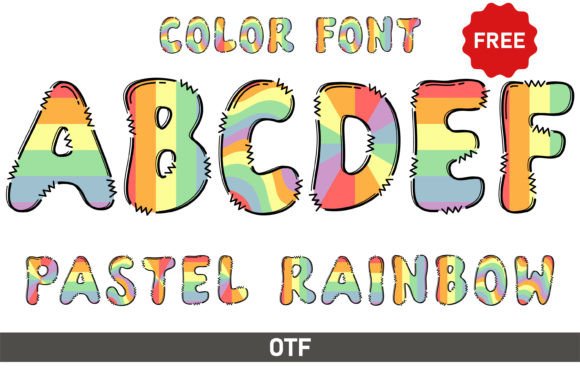 Pastel-Rainbow-Fonts