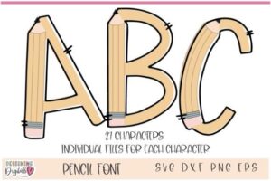 Pencil-SVG-Font-Doodle-Font