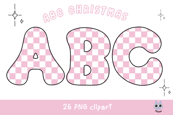 Pink-Christmas-Alphabet-Font