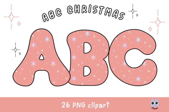 Pink-Christmas-Alphabet-font