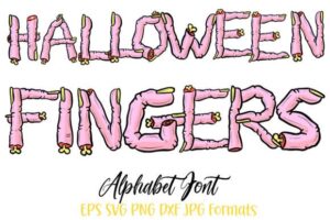 Severed-Fingers-Alphabet-Font