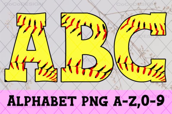 Softball-Alphabet-Font