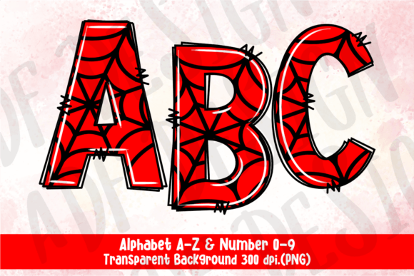 Spider-Doodle-Font-Alphabet-Number
