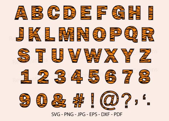 Tiger-Print-Letters-Alphabet-Tiger-Font
