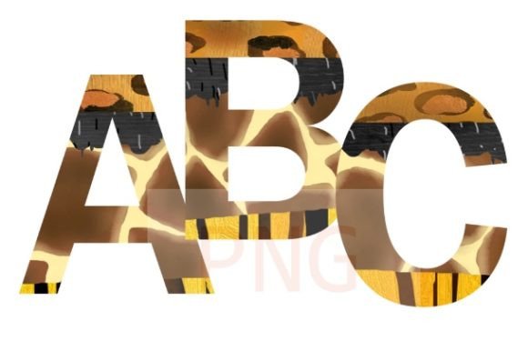 Tiger-alphabet-wild-animal-font