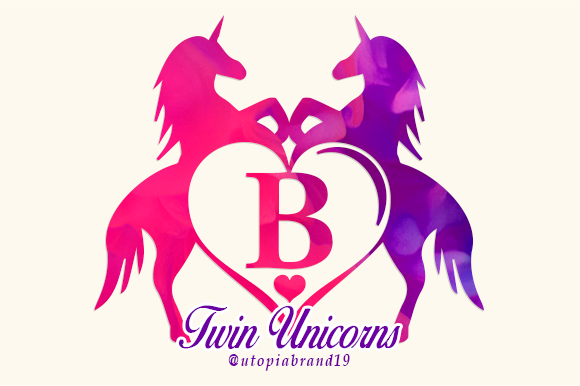 Twin-Unicorns-and-Heart-Monogram-Fonts