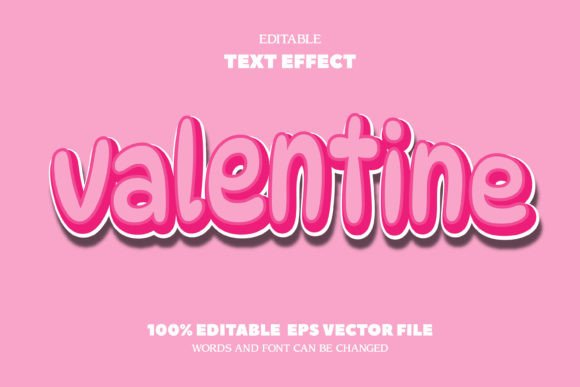 Valentine-Text-Editable-Font-Effect