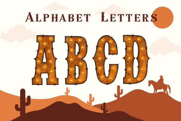 Western-Alphabet-Doodle-Rust-Cowboy-Font