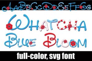 Whatcha-Blue-Blooms-Fonts