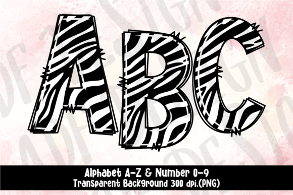 Zebra-Doodle-Font-Alphabet-Number