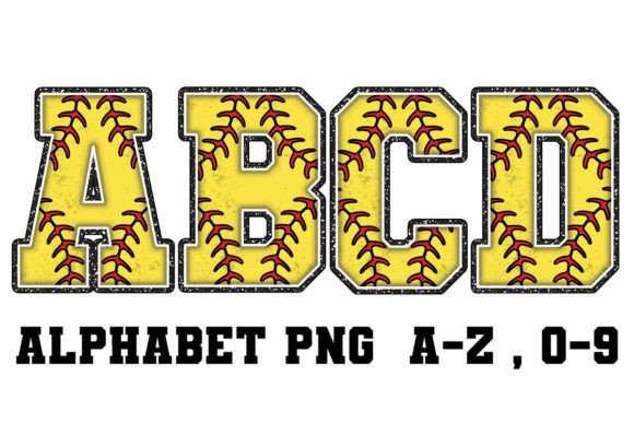 softball-alphabet-font